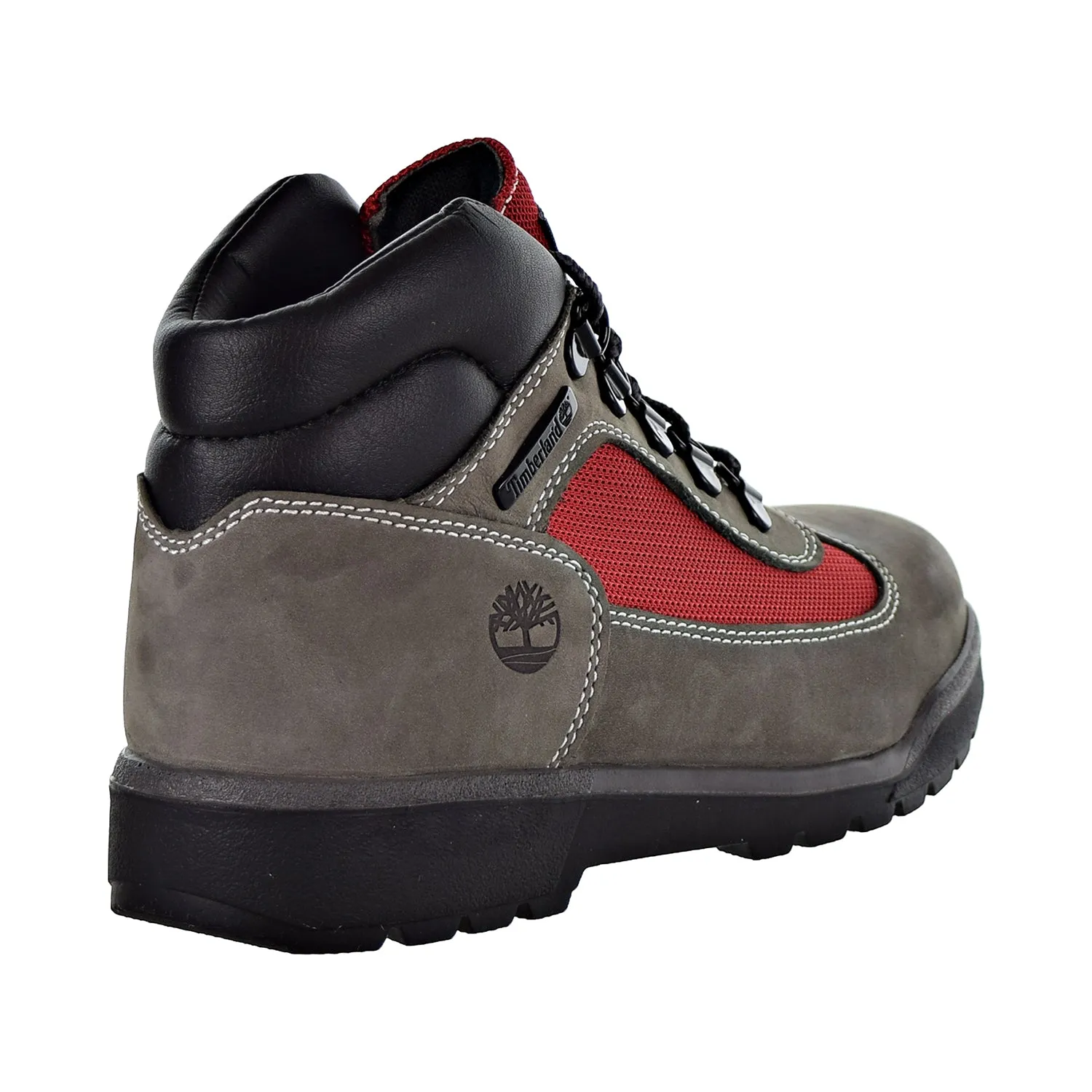 Timberland Field Boot L/F Mid Big Kids Shoes Grey/Red